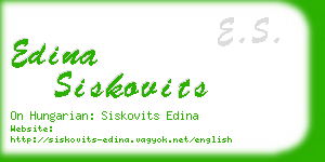 edina siskovits business card